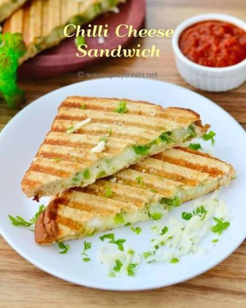 chilli garlic sandwich with cheese