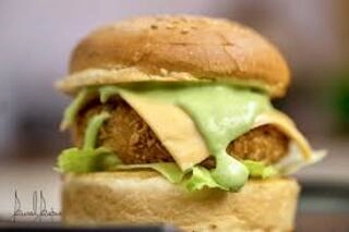 veg tikki cheese burger