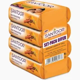 santoor soap sandal & turmeric (4 pack)