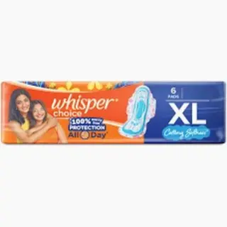 whisper choice all day protection cottony soft xl