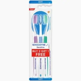 sensodyne sensitive toothbrush 2 +1 pack
