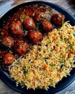 manchurian with rice