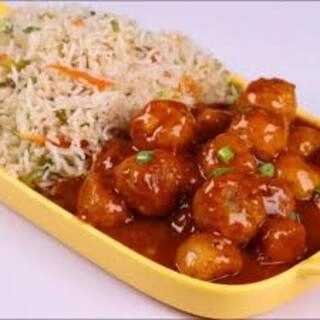 Harjas Rice and Manchurian