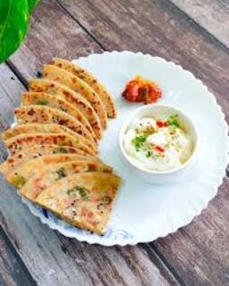 paneer paratha with curd