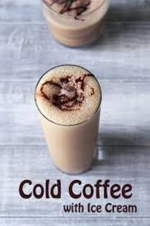 cold coffee with ice cream