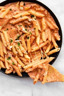 pink sauce cheesy pasta