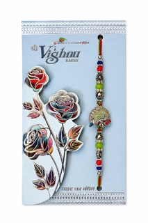 Multicolour Silver Charm Rakhi