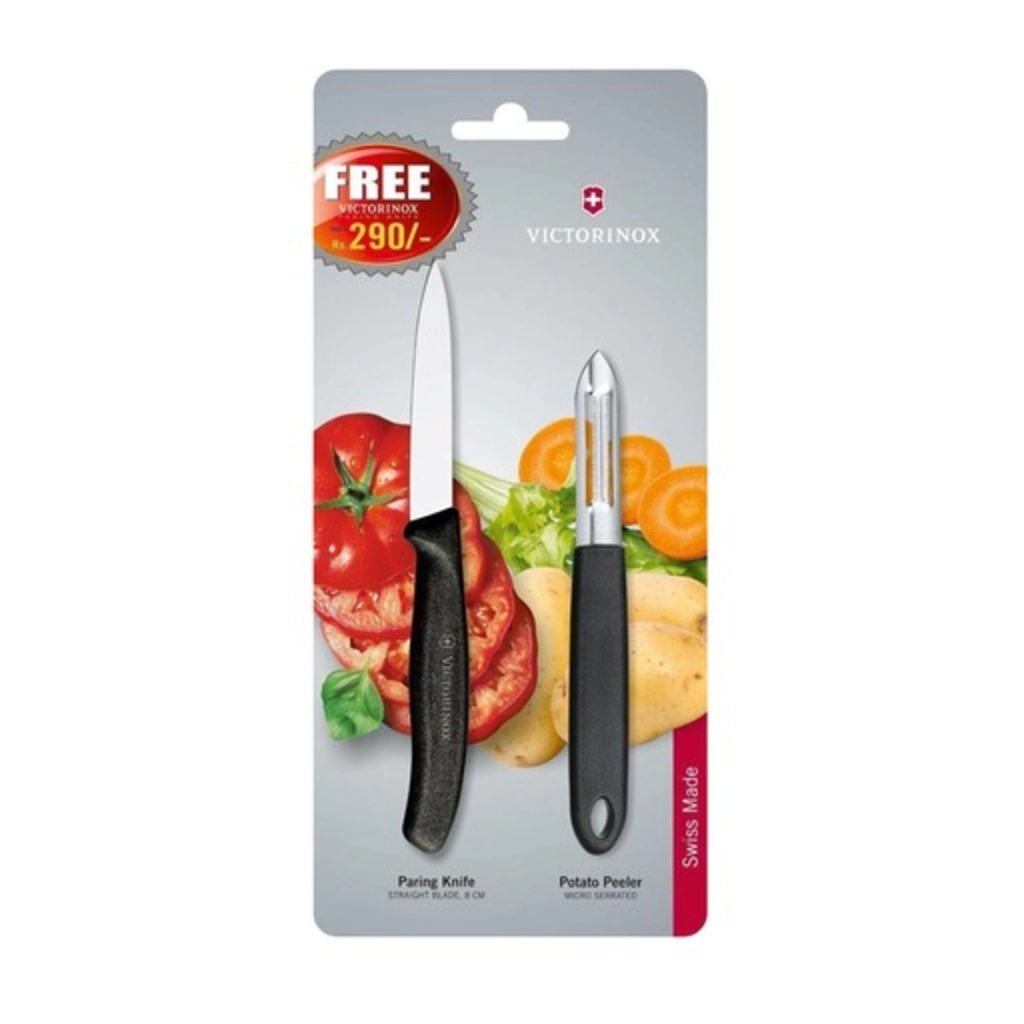 Victorinox Potato Peeler Serrated Edge Black 7.6077