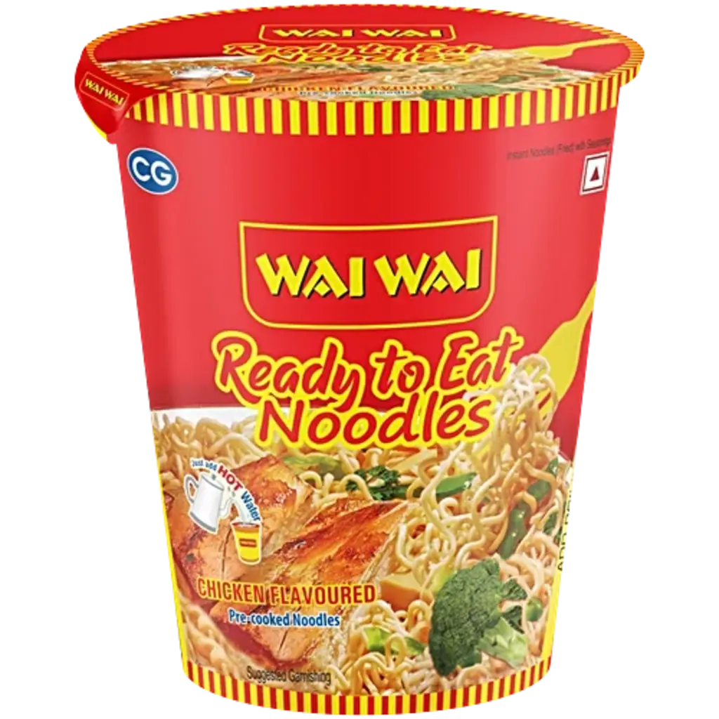 Wai Wai 1-2-3 Noodles Chicken Flavoured Pre-Cooked Noodles