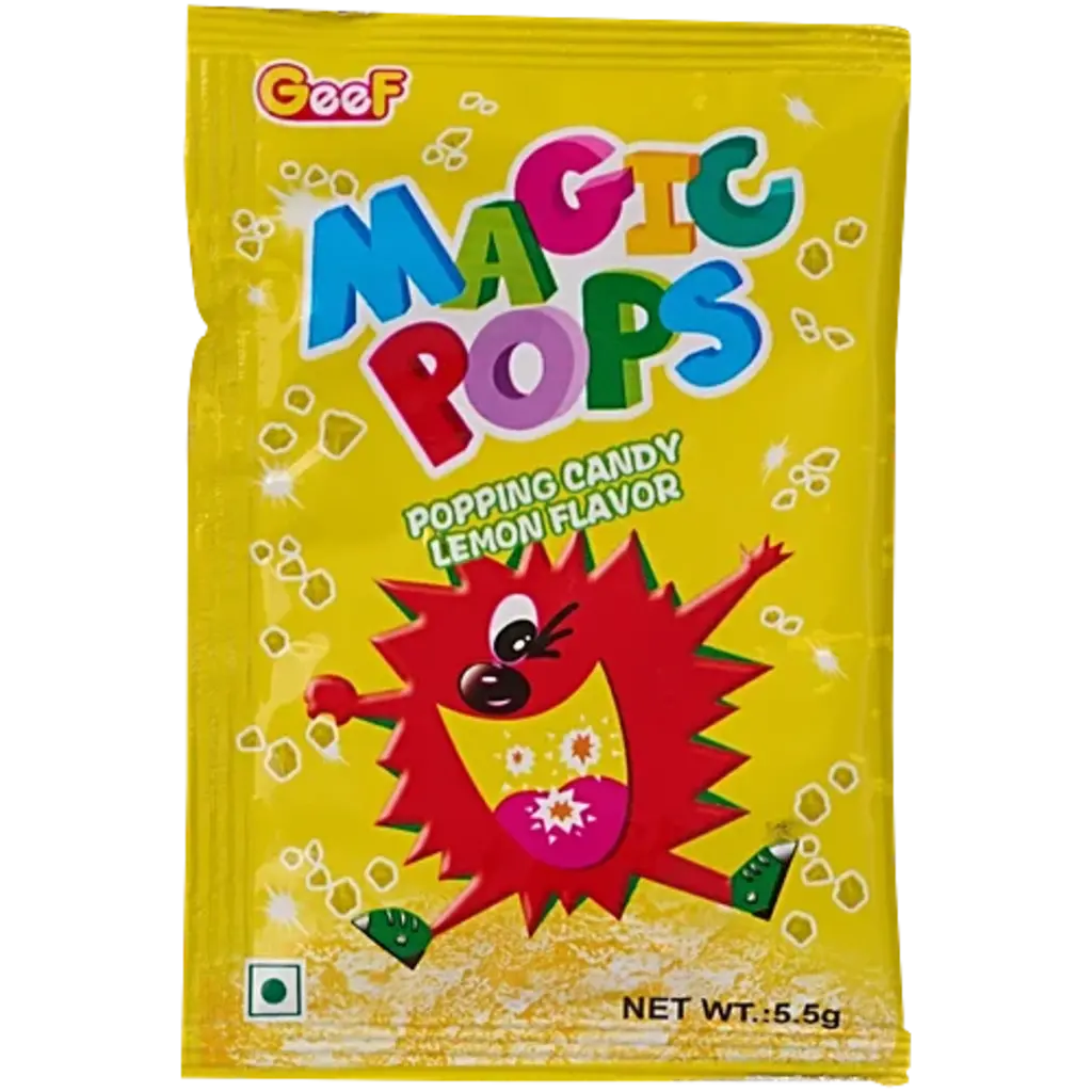 Geef Magic Pops Lemon Flavor Popping Candy