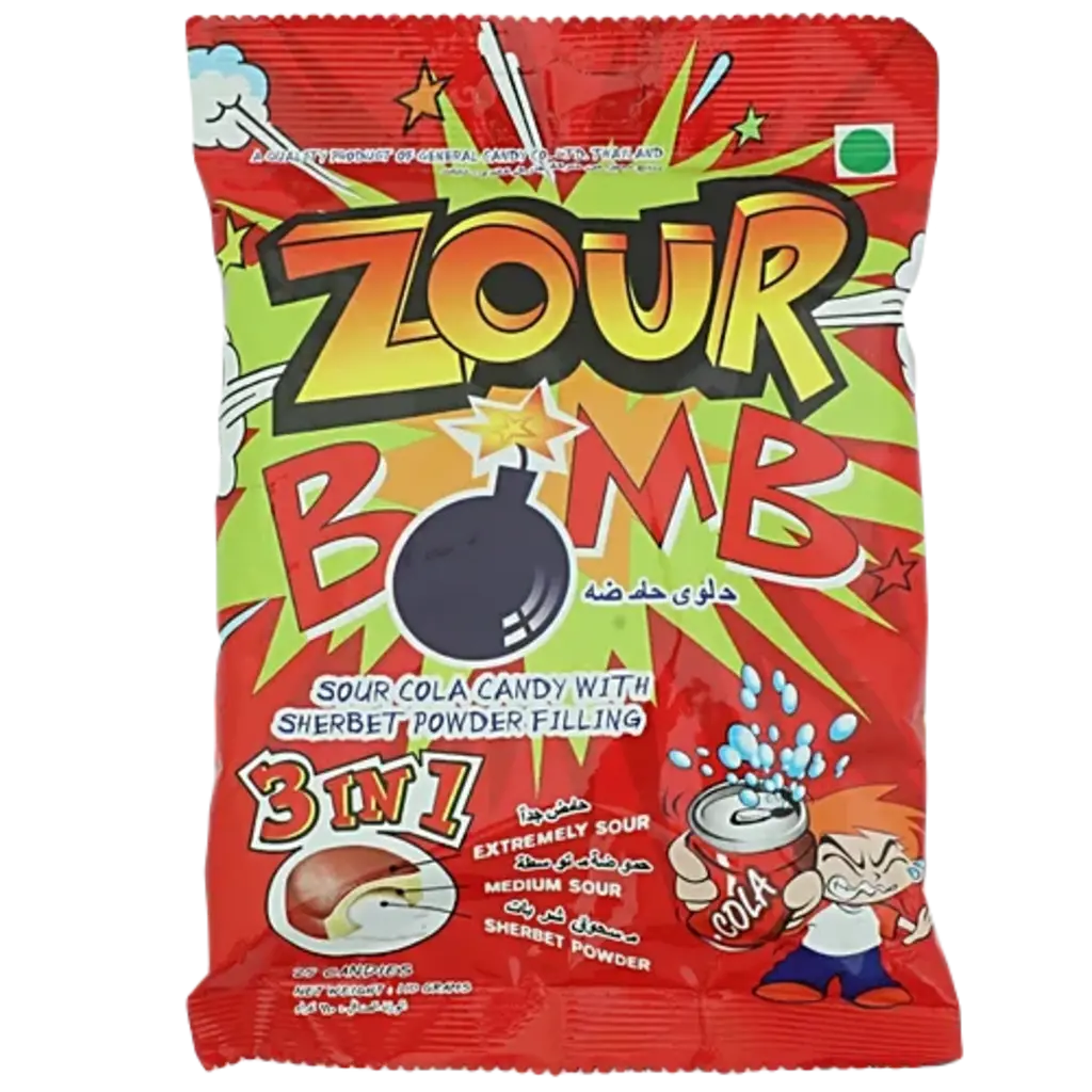 Zour Bomb Sour Candy - Cola with Sherbet Powder