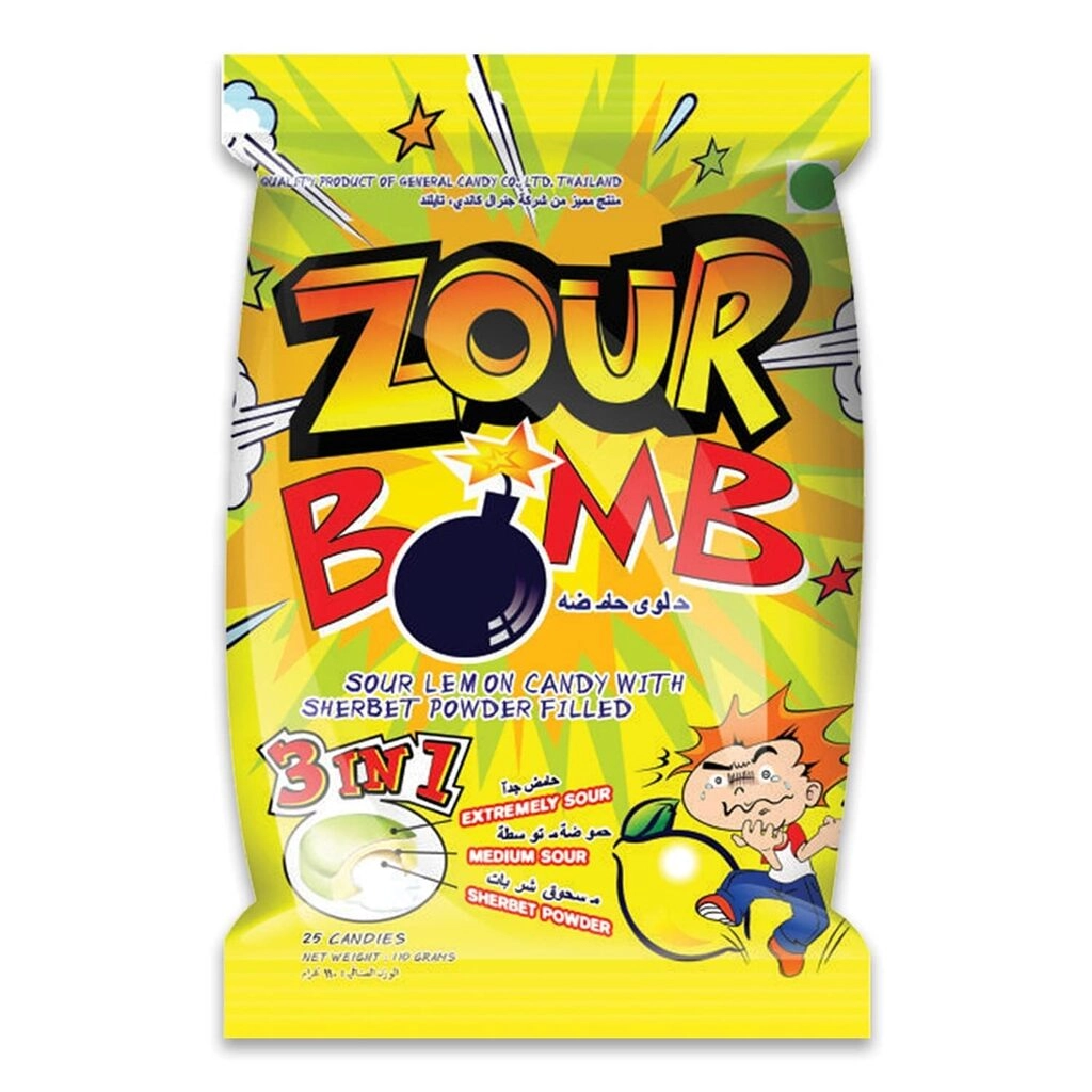 Zour Bomb Cola and Lemon Flavoured Candy