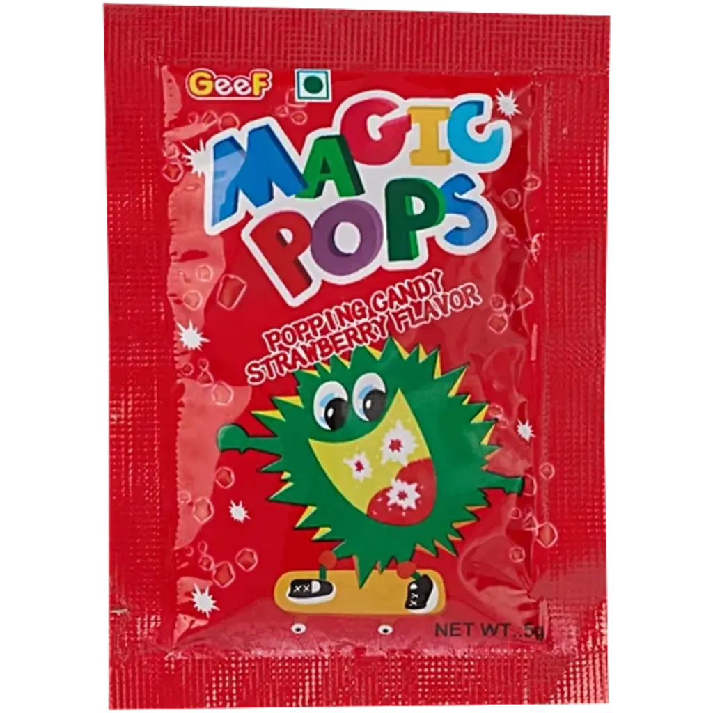 Geef Magic Pops Strawberry Flavor Popping Candy