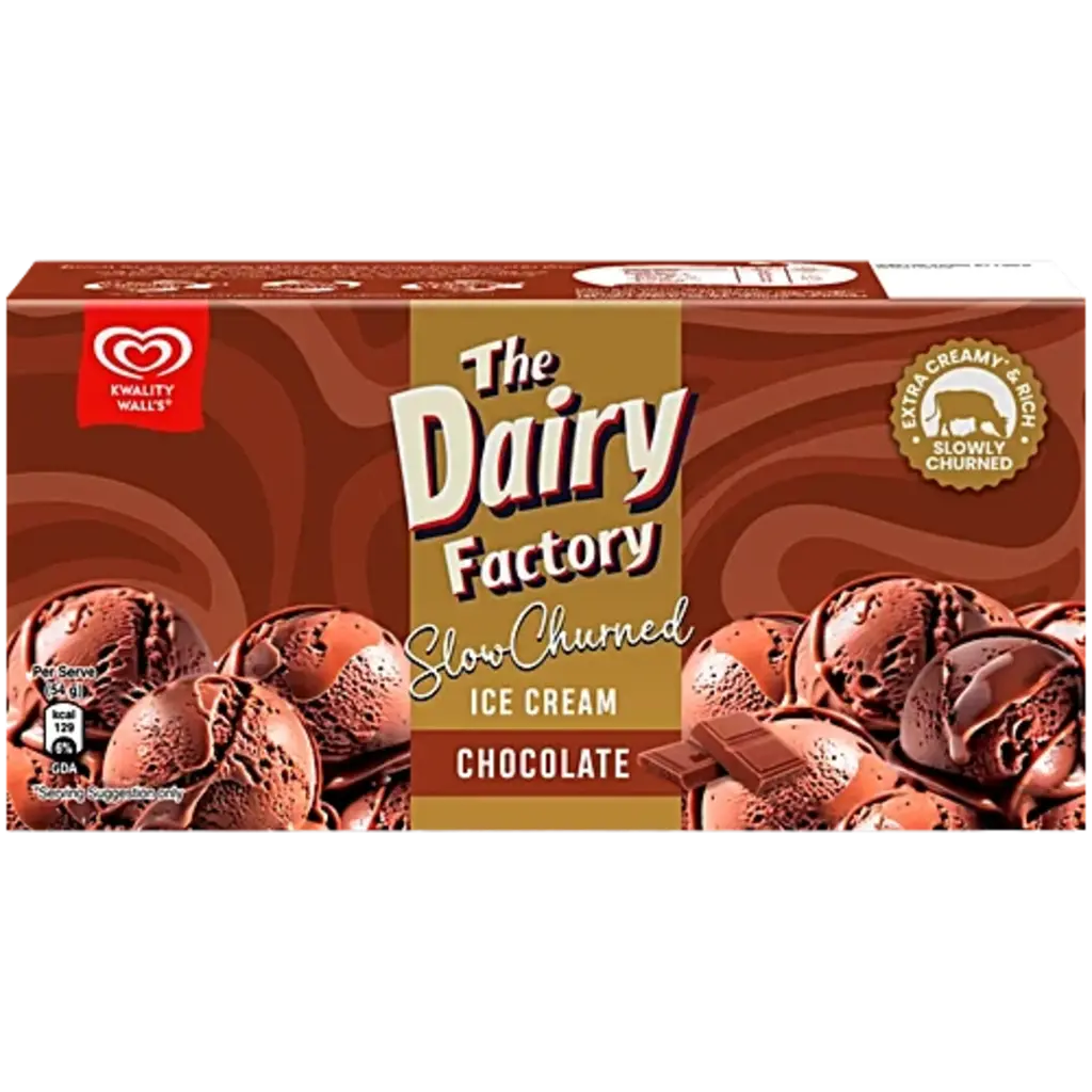 Kwality Wall's The Dairy Factory Chocolate Ice Cream