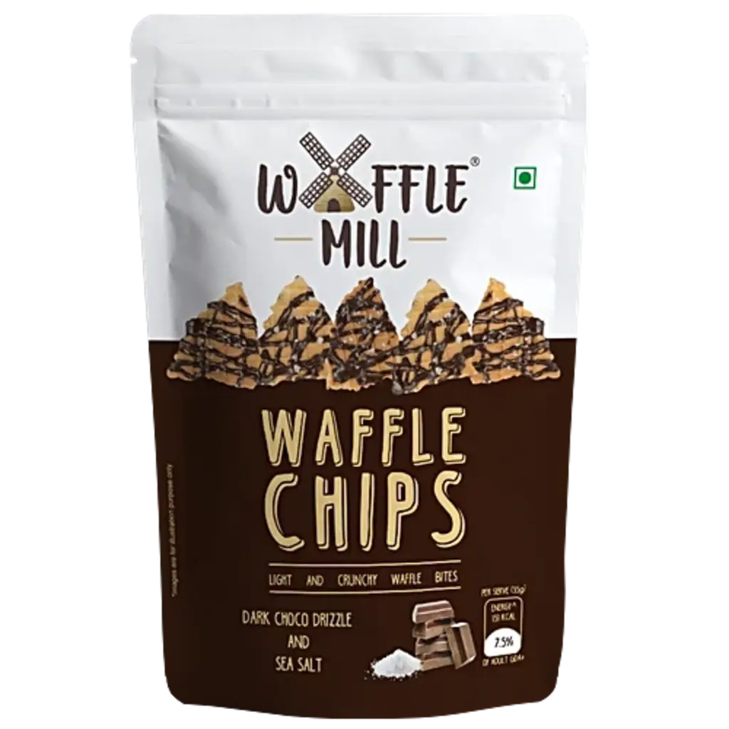 Waffle Mill Waffle Chips - Dark Choco Drizzle & Sea Salt