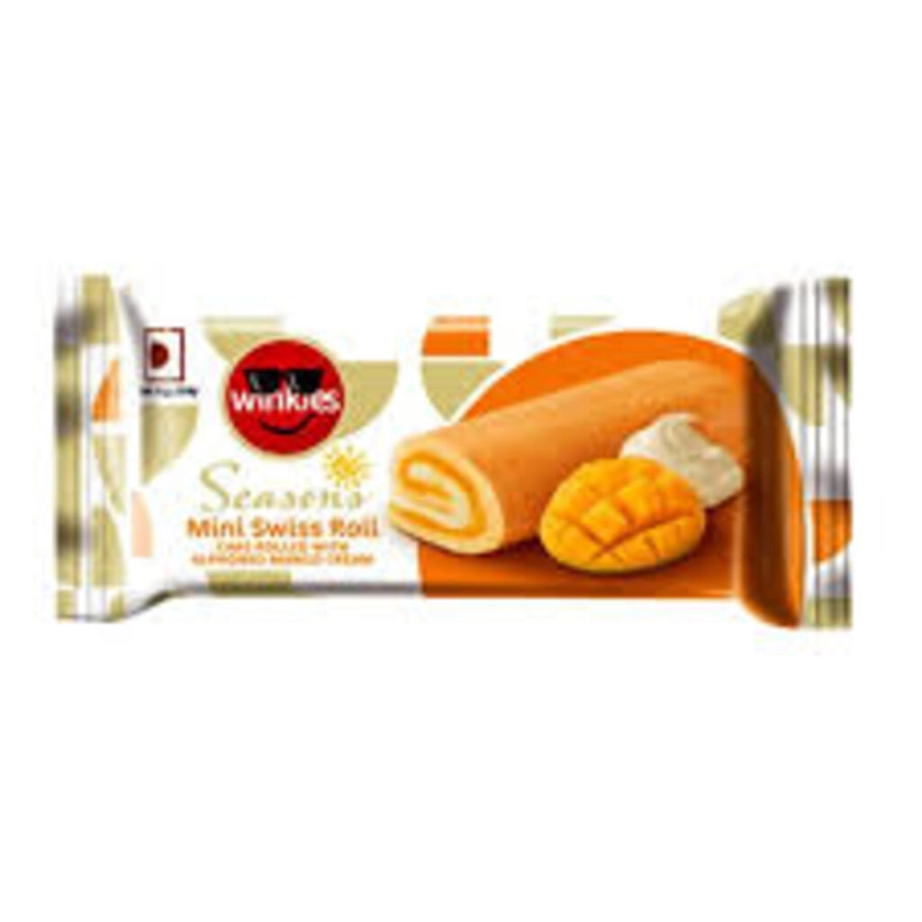 Winkies Mini Swiss Roll Alphonso Mango Cream 