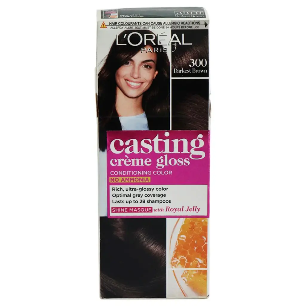 L'Oreal Paris Casting Creme Gloss Conditioning Hair Color, Darkest Brown (300)