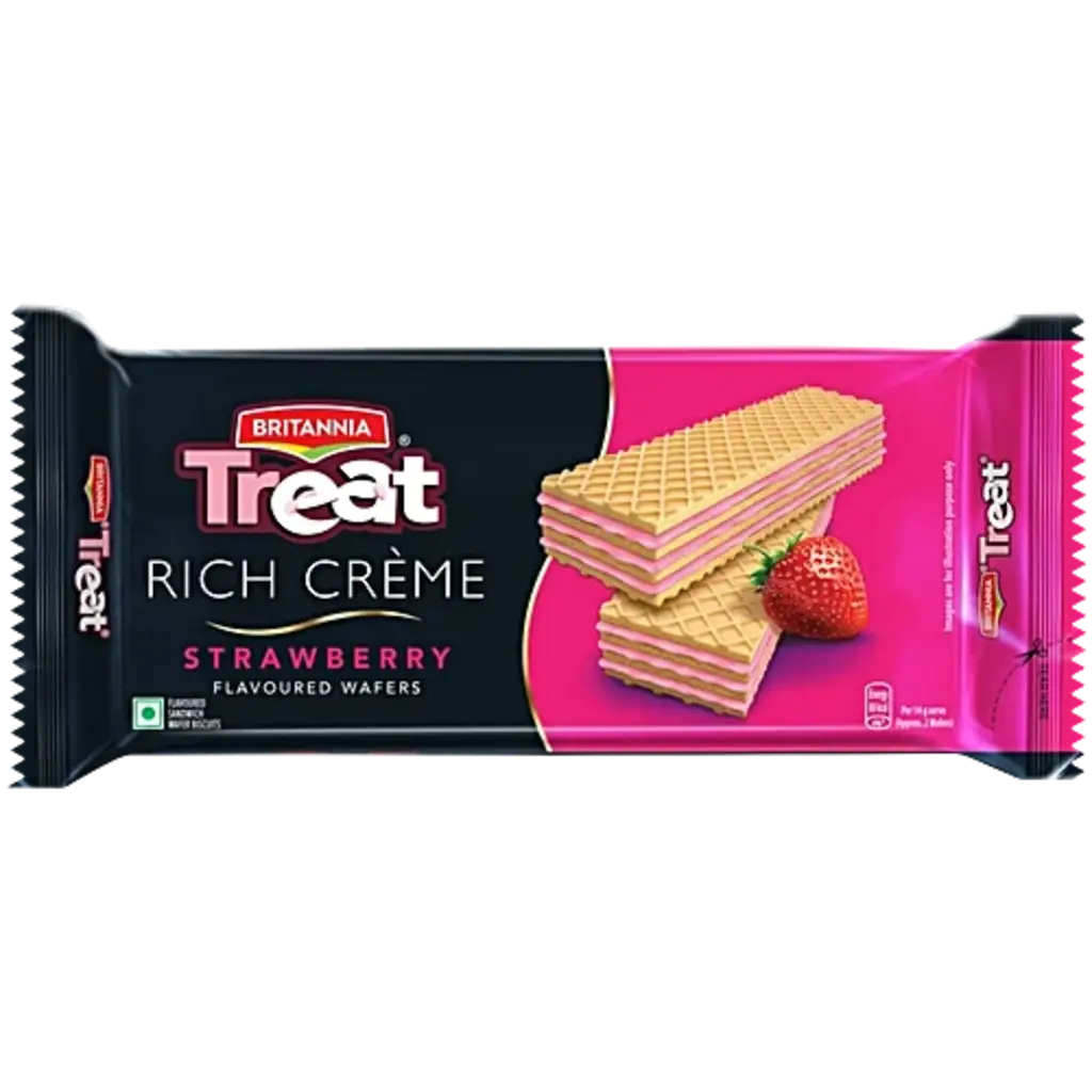 Britannia Treat Rich Creme Strawberry Flavoured Wafers