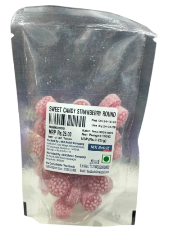 Sweet Candy Strawberry Round