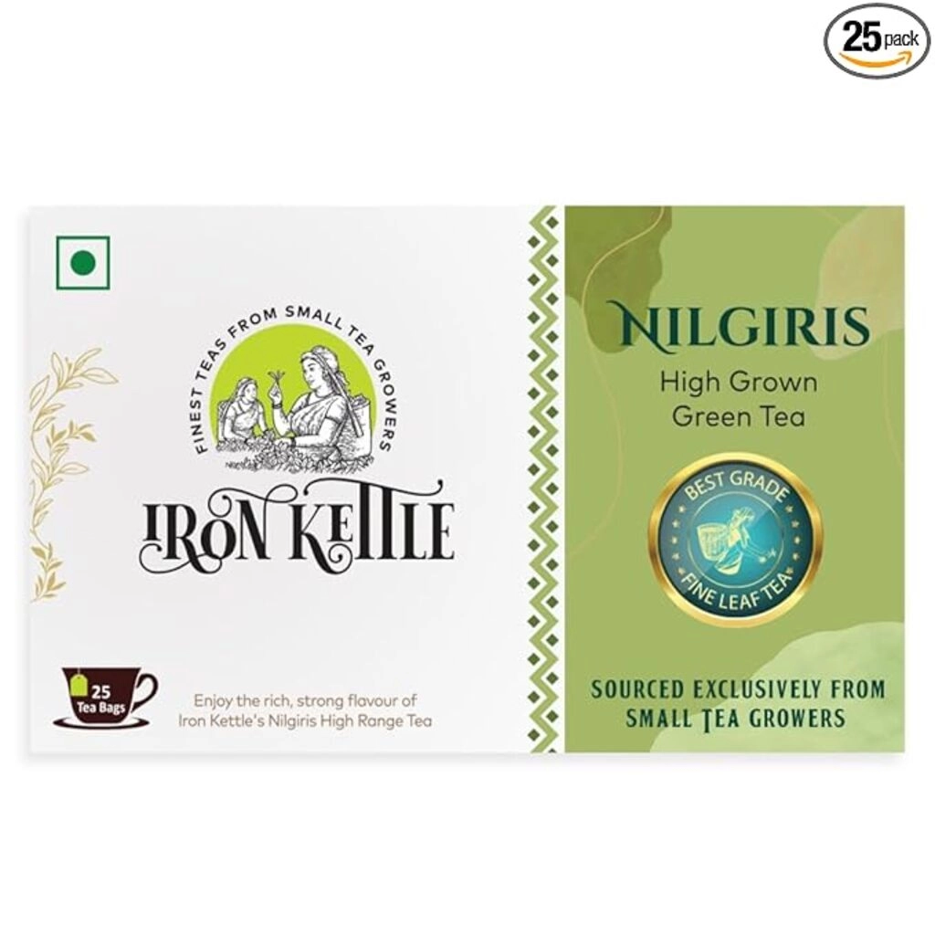 Iron Kettle Nilgiris High Grown Green Tea Mesh Teabags