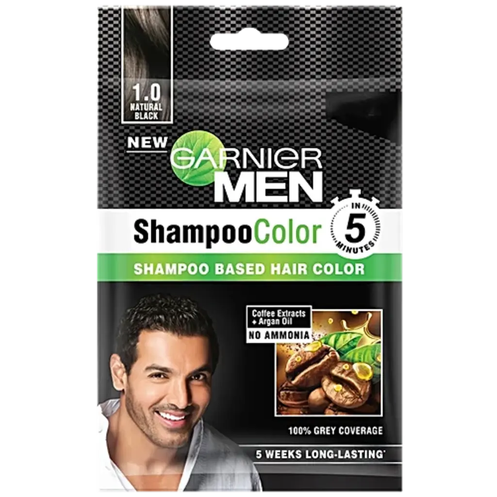 Garnier Men Shampoo Based Hair Colour 1.0 Natural Black