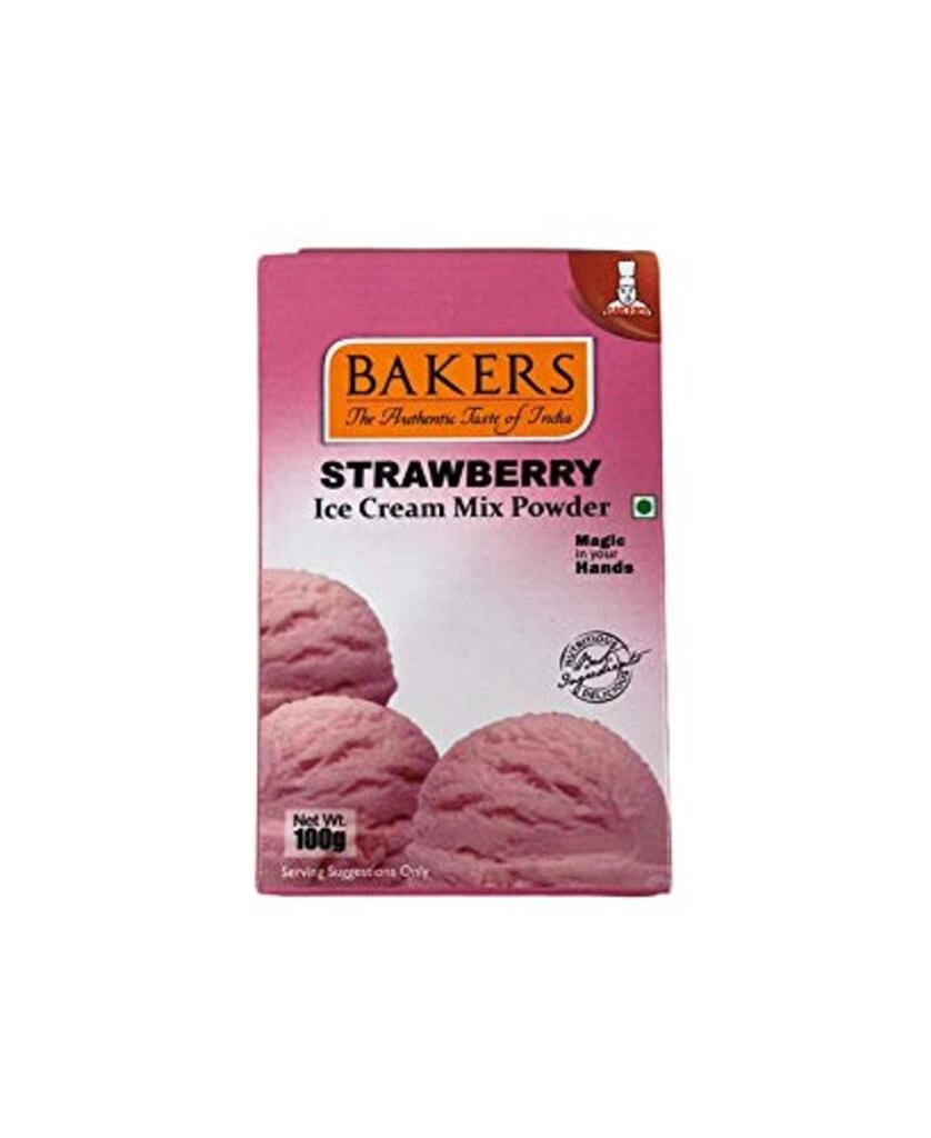 Bakers Ice Cream Mix Powder- Strawberry 