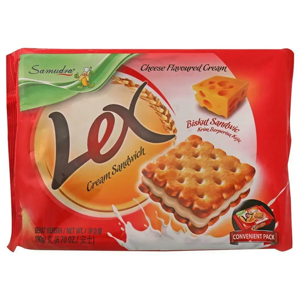 Samudra Lex Cream Sandwich Biscuits Cheese Flavour