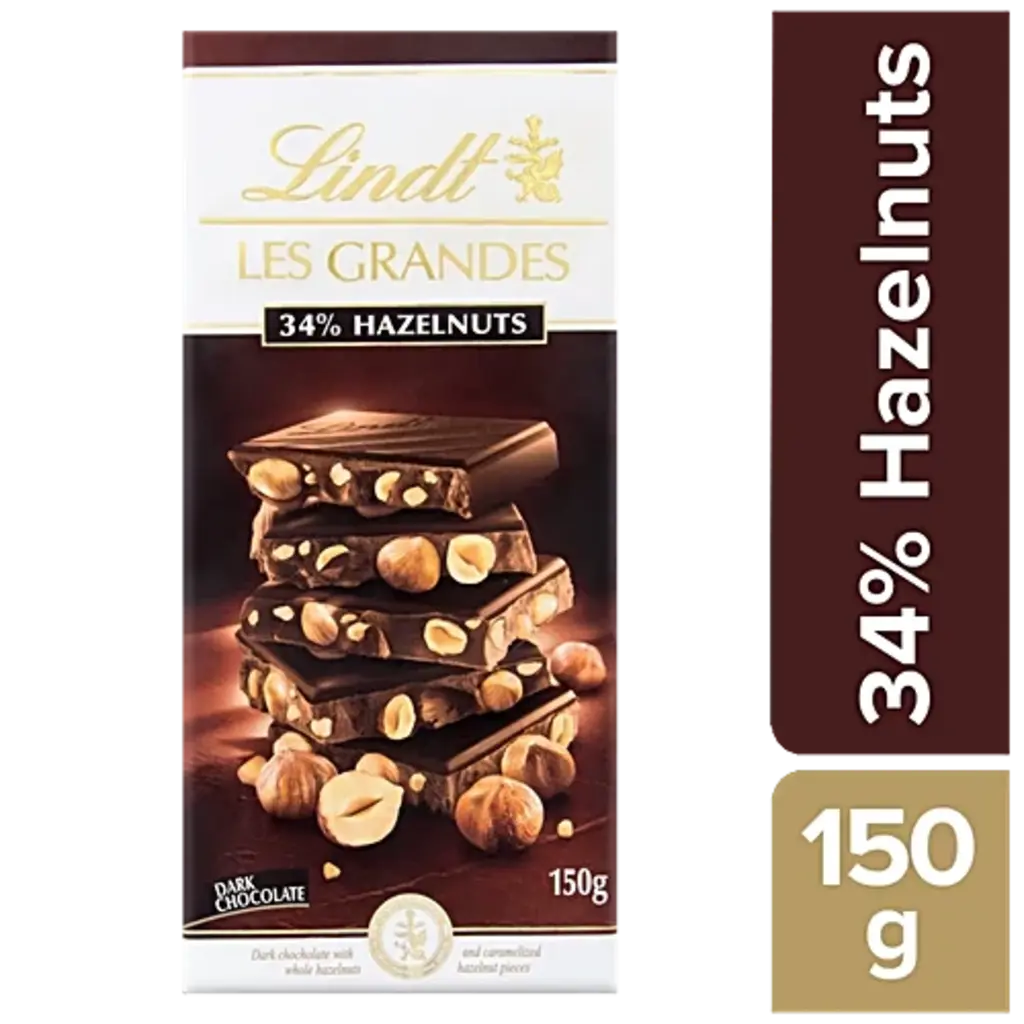 MK Retail : Lindt Les Grandes Dark Chocolate Hazelnuts