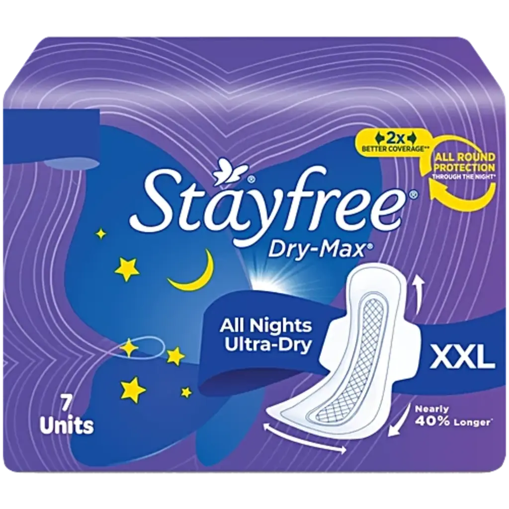 Stayfree Dry Max All Night Xxl Sanitary Pads