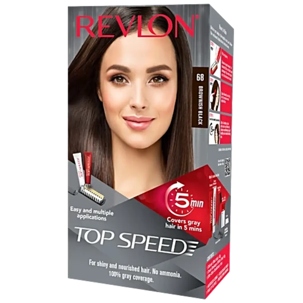 Revlon Top Speed Hair Colour for Women Brownish Black 68