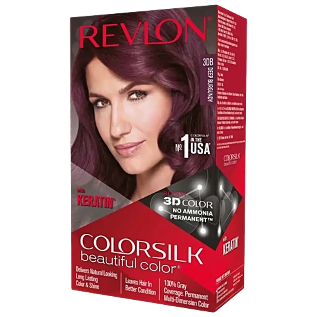 Revlon Colorsilk Permanent Hair Colour With Keratin Deep Burgundy 3D