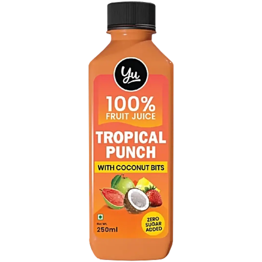 Yu Tropical Punch With Coconut Bits Fruit Juice
