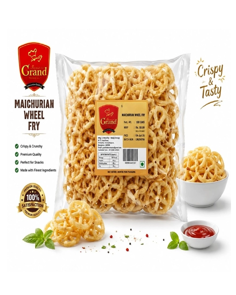 Manchurian Flavored Wheel Fryums Snacks