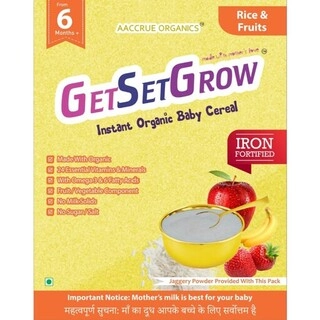 GetSetGrow Baby Cereal Rice & Fruits