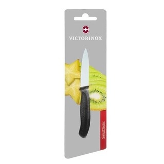 Victorinox Knife Wavy Edge Pointed Tip Black 6.7633