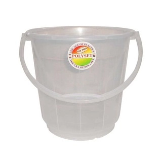 Polyset Bucket Transparent Plastic Handle 241