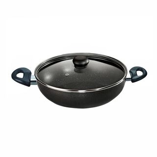Butterfly Non Stick Granza Kadai Flat Base With Glass Lid