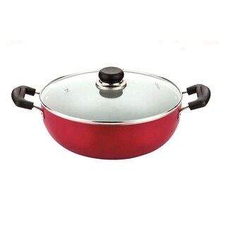 Vinod Non Stick Inducto Deep Kadai With Lid IZNKL 24cm