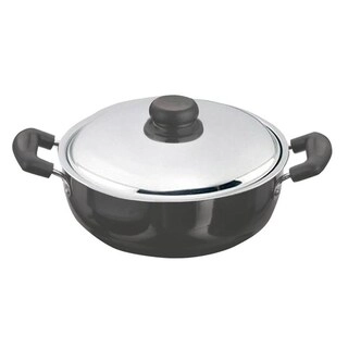 Vinod Hard Anodised Black Pearl Deep Kadai With Lid HADK