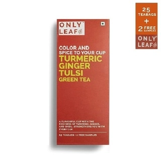 Only Leaf Green Tea Bags Turmeric ginger Tulsi
