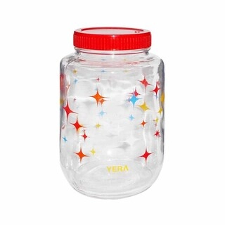 Yera Glass Jar Round Printed Jr