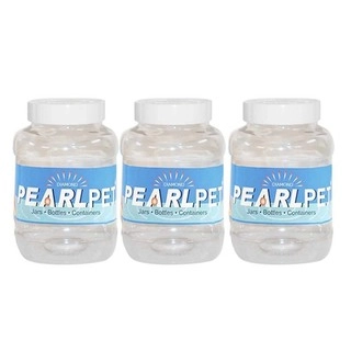 Pearl Pet Jar Diamond Oval 3Pcs