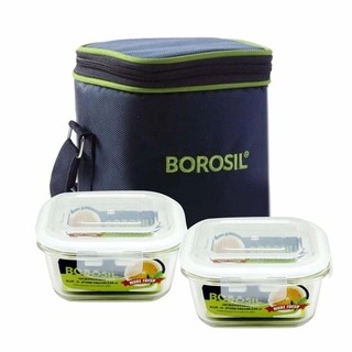 Borosil Lunch Box Square Set