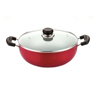 Vinod Non Stick Inducto Deep Kadai With Lid IZNKL 26cm