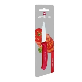 Victorinox Knife Wavy Edge Pointed Tip Red 6.7631