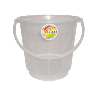 Polyset Bucket Transparent Plastic Handle 221