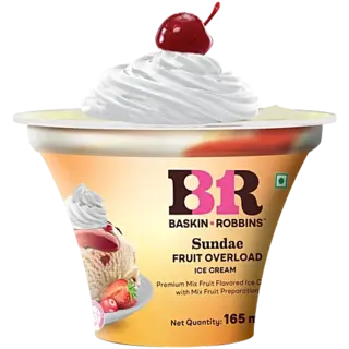 Baskin Robbins Ice Cream Sundae - Fruit Overload