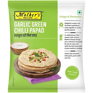 Mother's Recipe Papad - Garlic Green Chilli