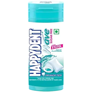 Happydent Wave Sugarfree Mint Flavour Chewing Gum - With Xylitol