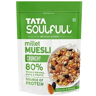 Tata Soulfull Millet Muesli - Crunchy, With Almonds & Raisins